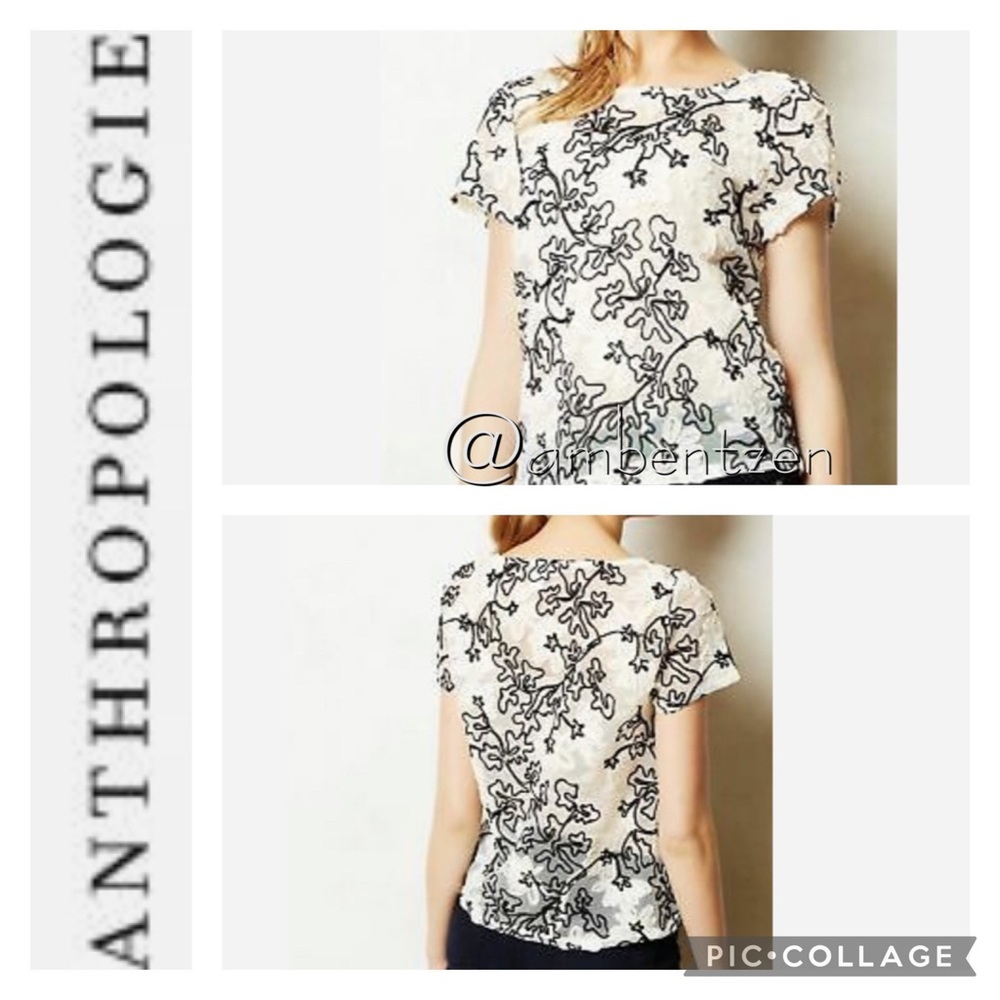Anthropologie Meadow Rue cherry blossom top size S
